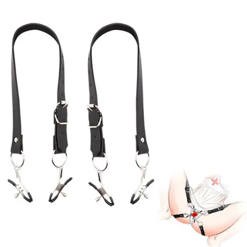ألعاب الجنس الحلمة المشبك للنساء قابل للتعديل ثلاثة رؤوس معدنية Y على شكل الحليب كليب البظر كليب BDSM عبودية الجنس لعب الكبار #5