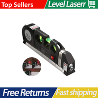 Multi-Function Laser Level 4 In 1 Decoration Woodworking Small Horizontal Vertical Cross Laser Measure Tool Accurate Tape Rulers