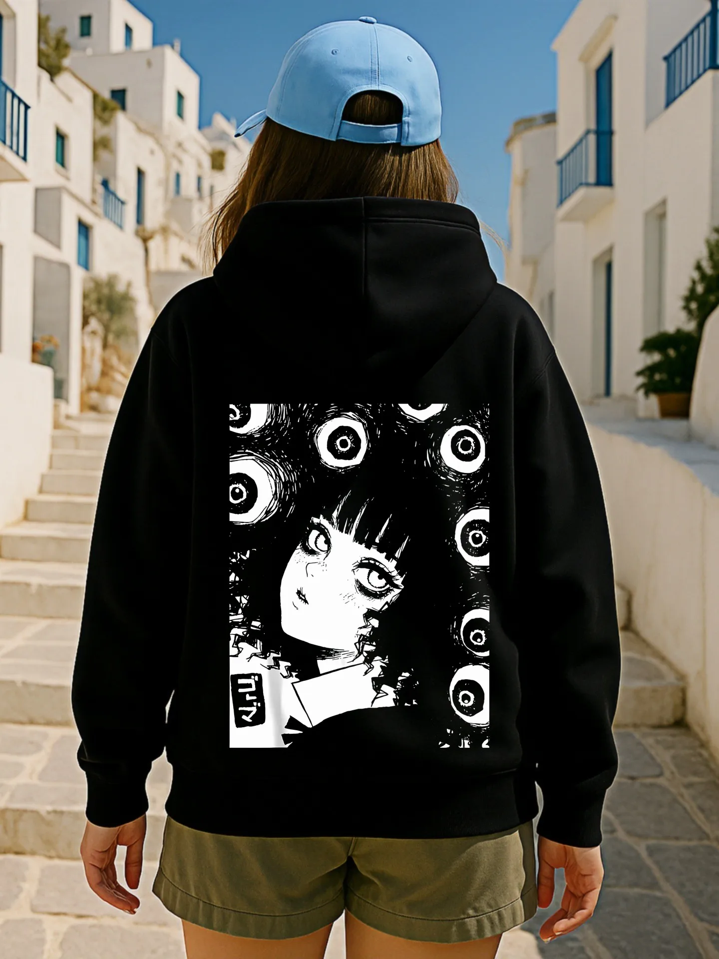 Sweat à capuche graphique pour femmes, imprimé de dessins animés, Style esthétique, tissu doux, vêtements quotidiens décontractés, pour adolescents