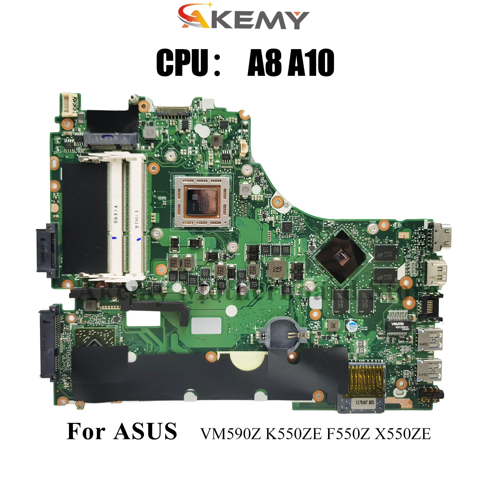

X550ZE Материнская плата для ноутбука ASUS VivoBook F550ZE K550ZE A555Z X550Z X550ZE A550ZE K555Z VM590Z Материнская плата с процессором A8 A10 stk