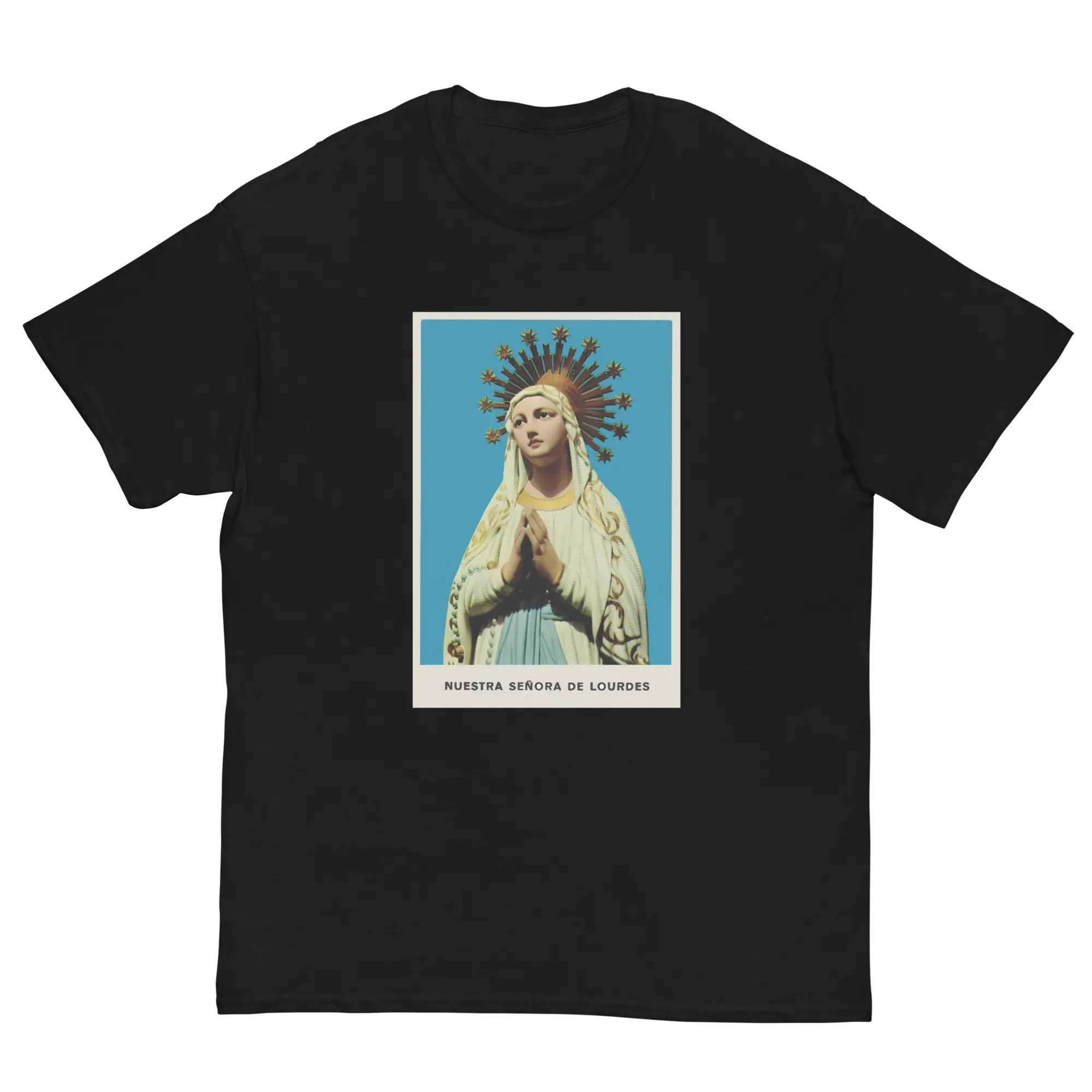 Our Lady of Sorrows Mother Mary Nuestra senora de lourdes Vintage Religious T Shirt