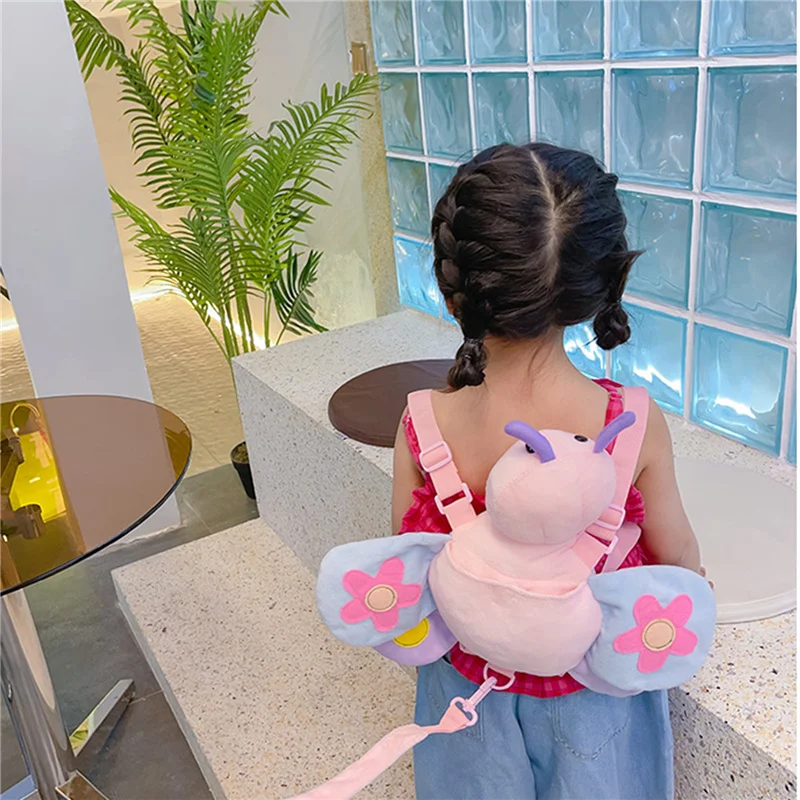 Lovely Kids Toddler Plush Backpack, Cute Cartoon Animal Preschool Bag with Anti-lost Safety Leash for Boys Girls