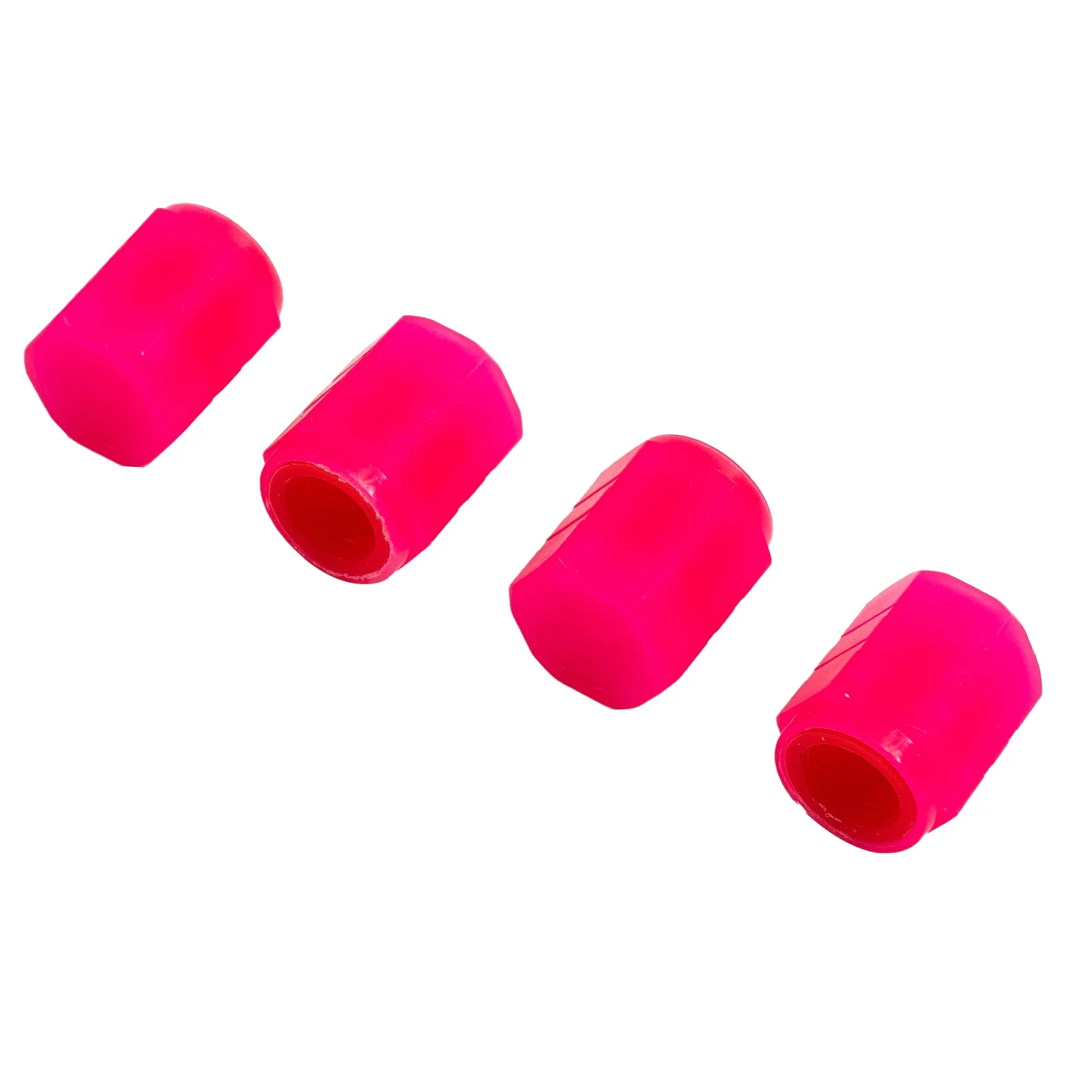 Car Accessories Car Tire Valve Cap Car Wheel Tire Cover 4pcs Accessories Dustproof Fluorescent Pink Waterproof