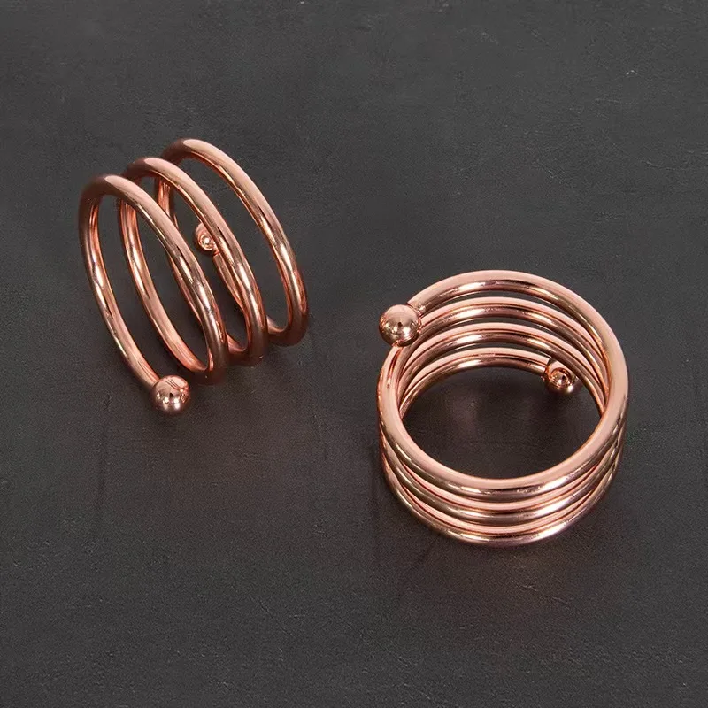 

Metal Napkin Ring for Western Restaurant, Table Towel Buckle, Hotel and Wedding, Spring Napkin Ring, 3 Colors, Hot Selling, 5Pcs