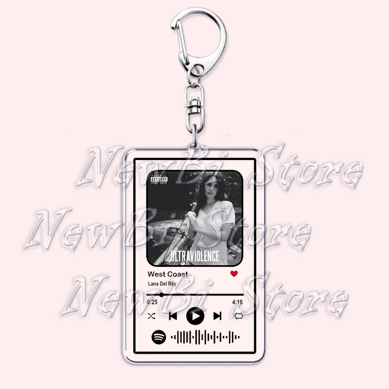 Trending Lana Del Rey Keychain for Women Accessories Music Summertime Sadness Young and Beautiful Tough Keying Jewelry Fans Gift