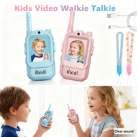2PCS AIRITON JK200 Walkie Talkie for Kids with Video 2 Pack Rechargeable Clear Sound Voice Changer Long Range Gift for Boy