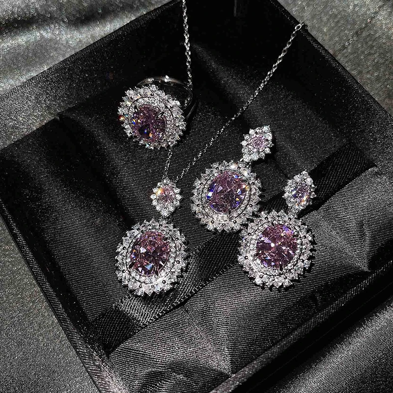 3종 세트 우아하고 고급스러운 패션 크리스탈 지르콘 목 - Luxury Gift Set 리뷰 및 가격
