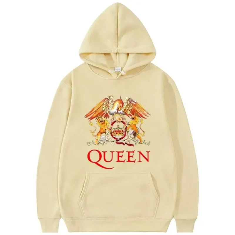 Fashion New Queen Rock Band Printed Hoodies Men Woman Oversized Hip Hop Hoodie Sweatshirts Pullovers Unisex Tracksuits Clothing