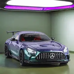 1/24 Benzs-GT GTR Alloy Sports Car Model Diecast & Toy Vehicles Metal Racing Car Model High Simulation Sound and Light Kids Gift