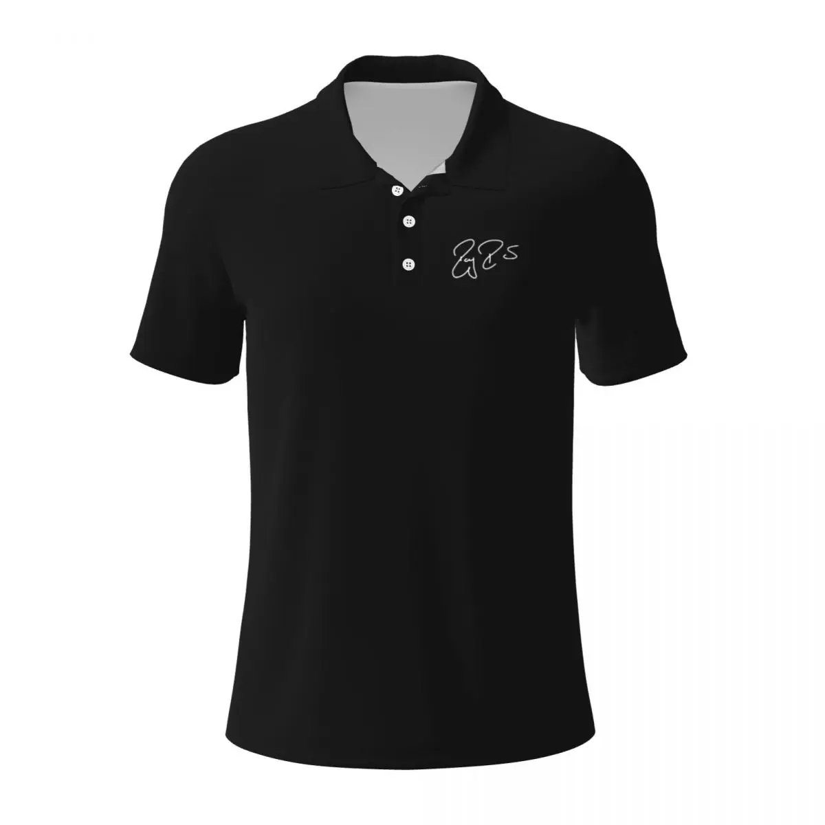 

New RF Sign Polo Shirts for Men Casual Solid Color Mens Polos Brand Versatile Clothing