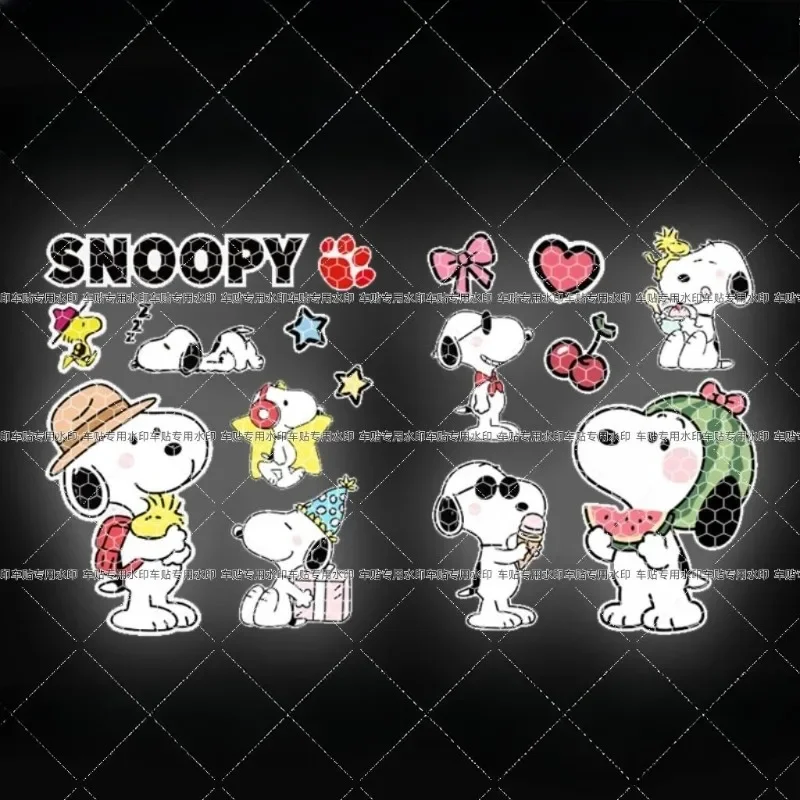 New Snoopy Cartoon Personalized Creative Car Stickers Electric Car Reflective Stickers Scratches and Cover Cute Decoration