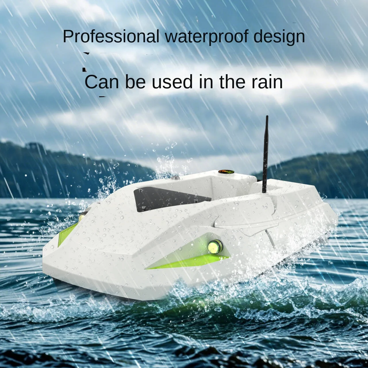 High-Power 12-Volt GPS Remote Control Dual Battery Bait Boat 3-Speed Adjustable with Nest-Pulling Net for Cross-Border Fishing - Image 5