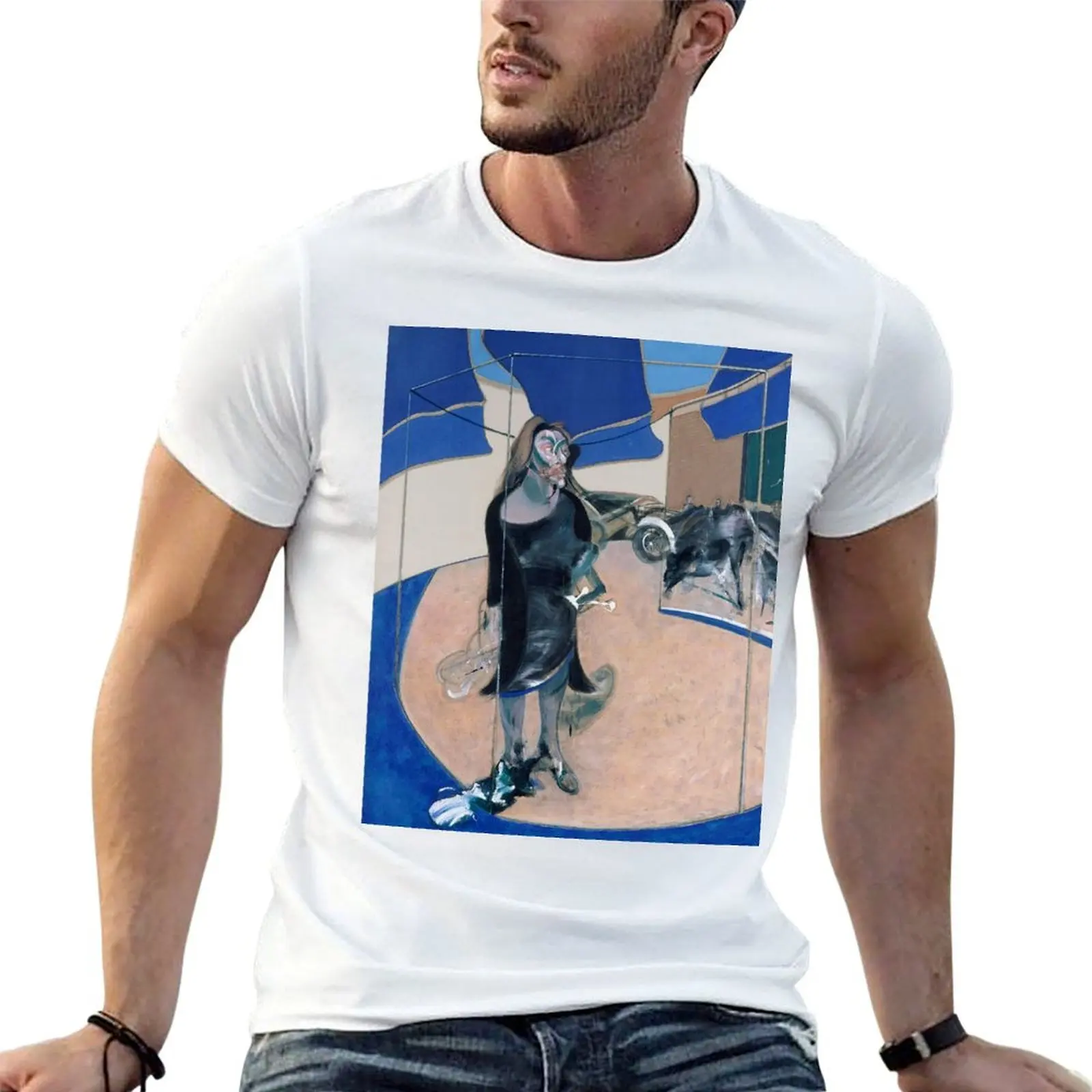 Francis Bacon painting, art for sales, gift for everyone, Sticker T-Shirt cheap stuff anime shirt t shirts for men cotton