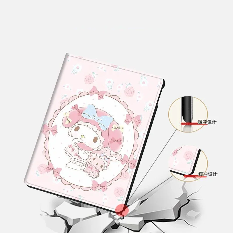 Funda con melodía de dibujos animados para Ipad 10 generación 10,9 pulgadas 7/8/9th 10,2 pulgadas funda rosa para tableta 2024 Pro Air 11 pulgadas Mini4 5 funda inteligente