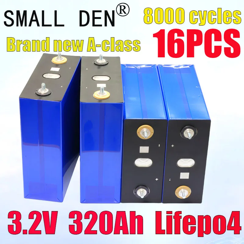 16PCS new 3.2V 340ah 320ah 280ah 105ah Lifepo4 battery DIY 48V RV A-class ship golf cart solar rechargeable batteries duty-free