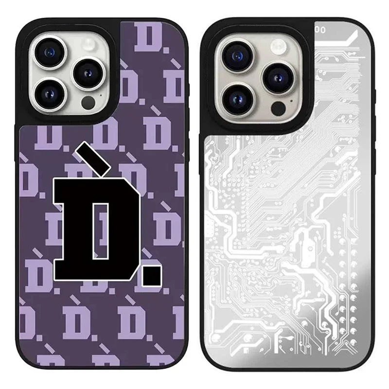 

Circuit Diagram Black Silver Border Mirror iPhone 12 13 14 15 16 Pro Max Case - Protective iPhone Case with MagSafe