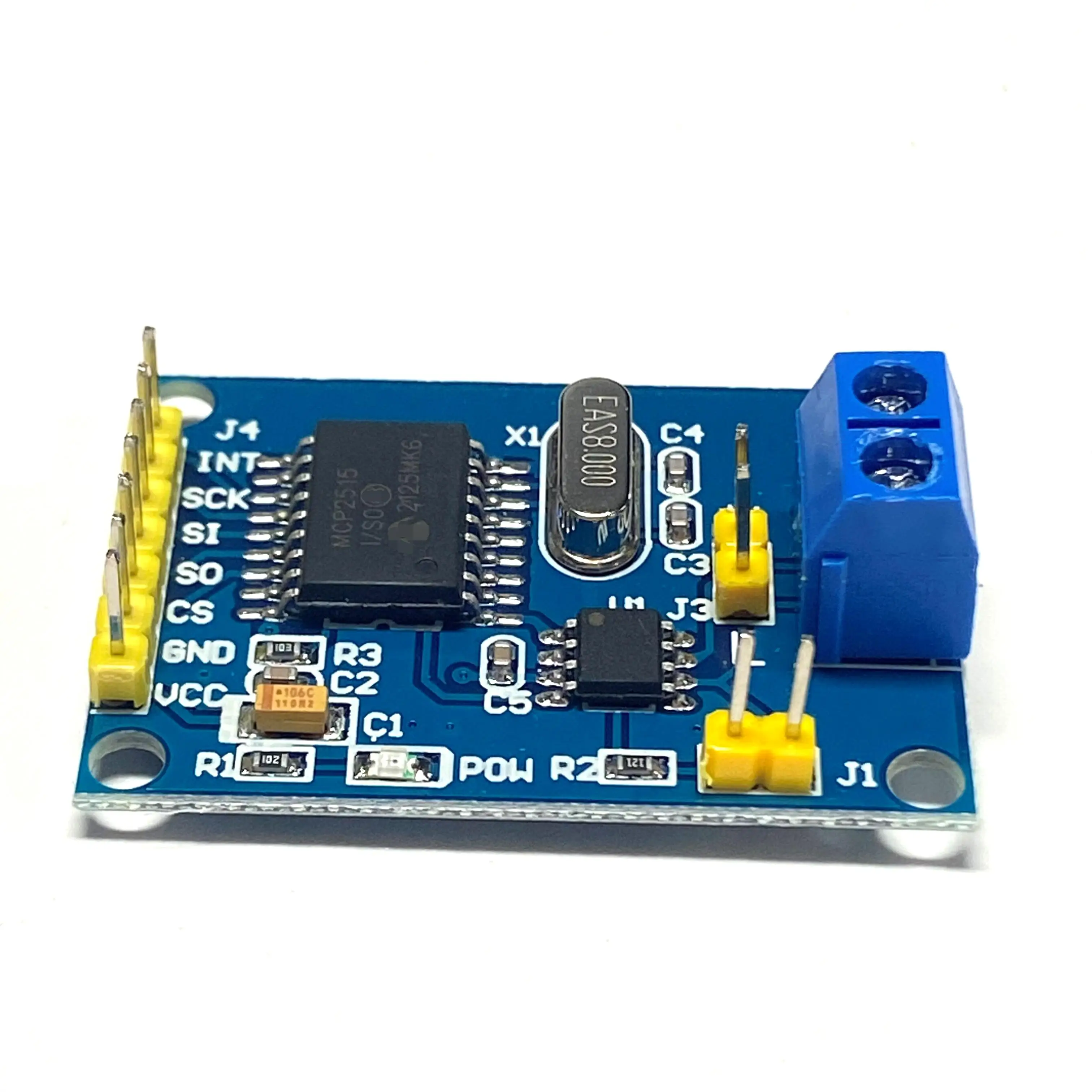 MCP2515 TJA1050 receiver CAN Bus Module SPI For 51 MCU ARM Controller