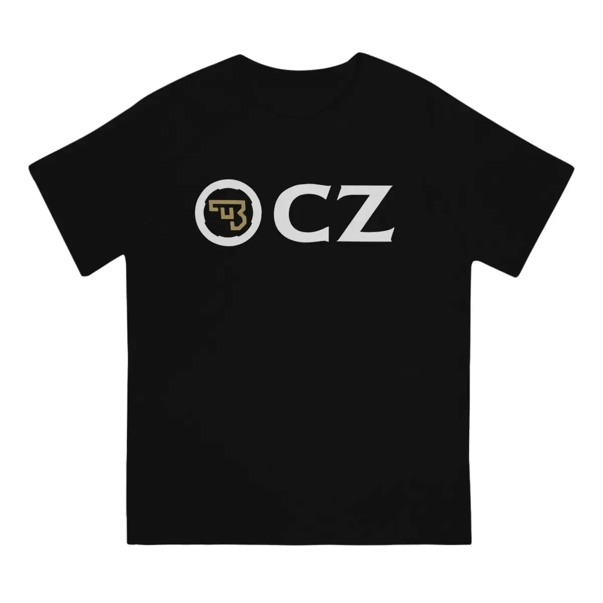 CZ Pistol T Shirts for Men Cotton Novelty T-Shirts Round Collar Smith Cool Wesson Tees Short Sleeve Tops Summer