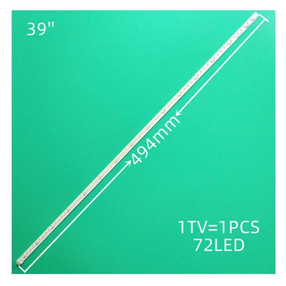 LED light strip 494 mm, 72 bulbs, suitable for TCL L39F2560/L39F2550E LE39D8800