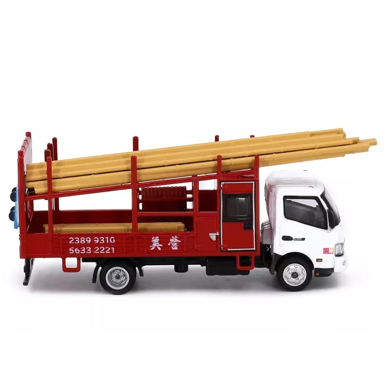 Tiny 1:76 Hi-no300 Bamboo Scaffold-ing Lorry NO.195 Alloy Simulation Model Car