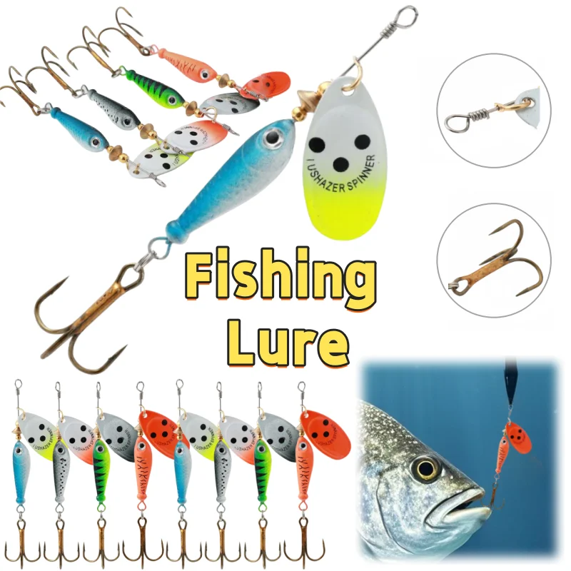 Rotating Metal Rotating Fishing Bait 1Pc Fishing Bait 11G 15G 18G Artificial Hard Bait Glitter Sea Bass Crab Pike Fishing Tackle