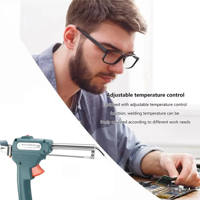YLS-Handheld Solder Iron External Heating Manual Welding Kit Adjustable Temperature Precision Welding Tool UK Plug