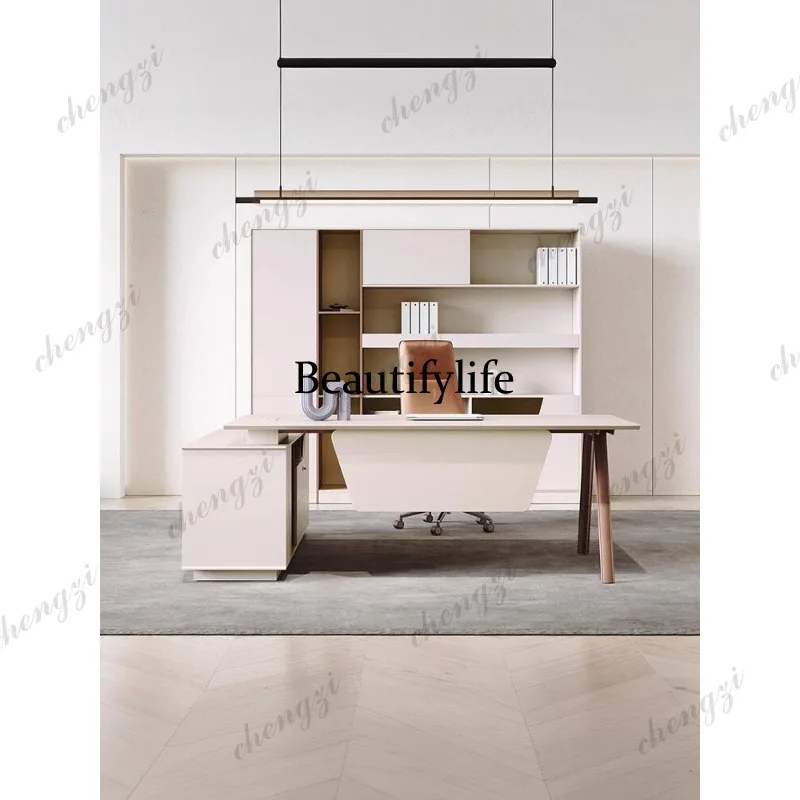 New Chinese-style boss table, general manager single large desk, simple office combination, office leadership table