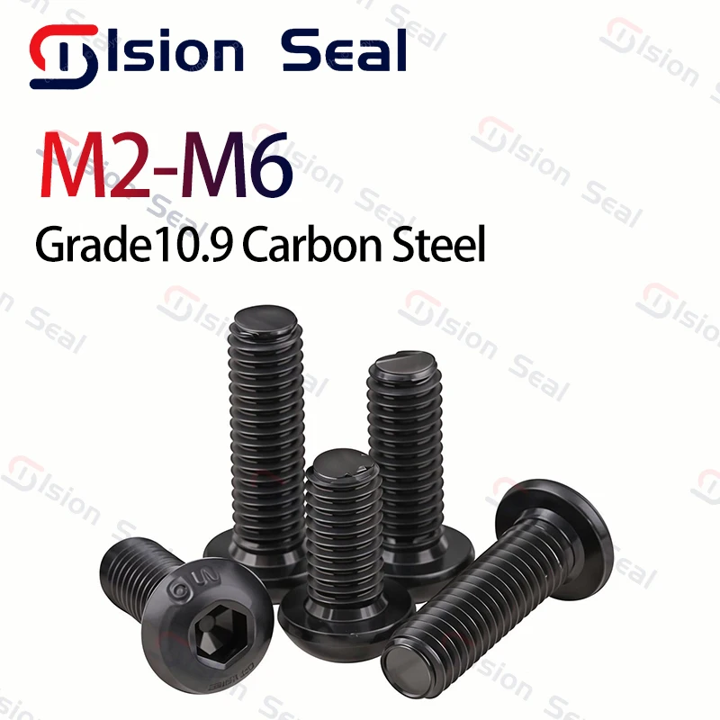 

ISO7380 M2 M2.5 M3 M4 M5 M6 Round Black 10.9 Grade Hex Screws Hexagon Screw Cap Socket Button Head Allen Furniture Bolt
