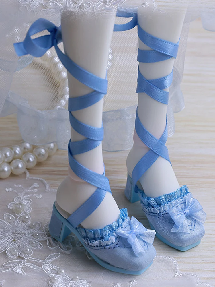 D09-P950 children handmade toy 1/4 MDD MSD bjd/sd Doll shoes pink  blue Bow tie strap shoes 1pair