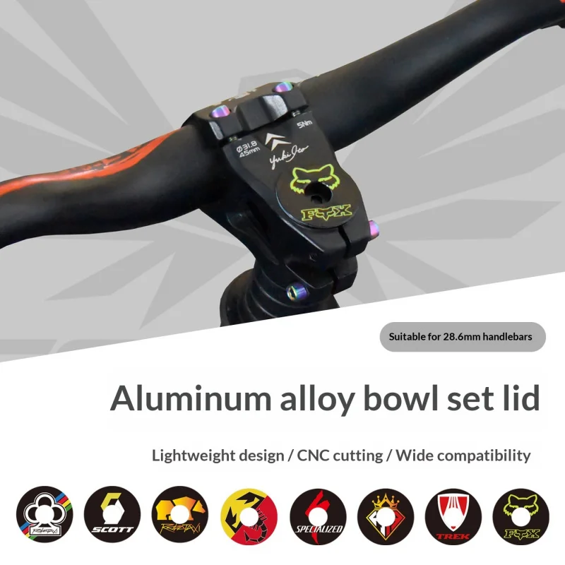 Mountain Bike Stem and Headset Cap Aluminum Alloy Road Bike Multicolor Customized Bowl Set Lid Accessories Wholesale