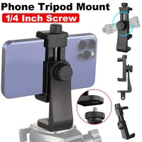 Cell Phone Tripod Holder Smartphone Mount Adapter Clip Camera Bracket Selfie Lens Monopod Adjustable Ring Light for Camcorder