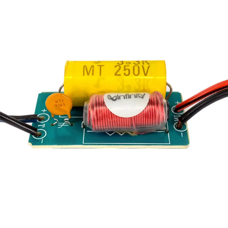 Tenghong 2 szt. Głośniki wysokotonowe Pure Audio z filtrami krzyżowymi 40W 4/6 Ohm, samochodowy tweeter, modyfikowany filtr 1-drożny, dzielnik częstotliwości DIY — zdjęcie produktu 4