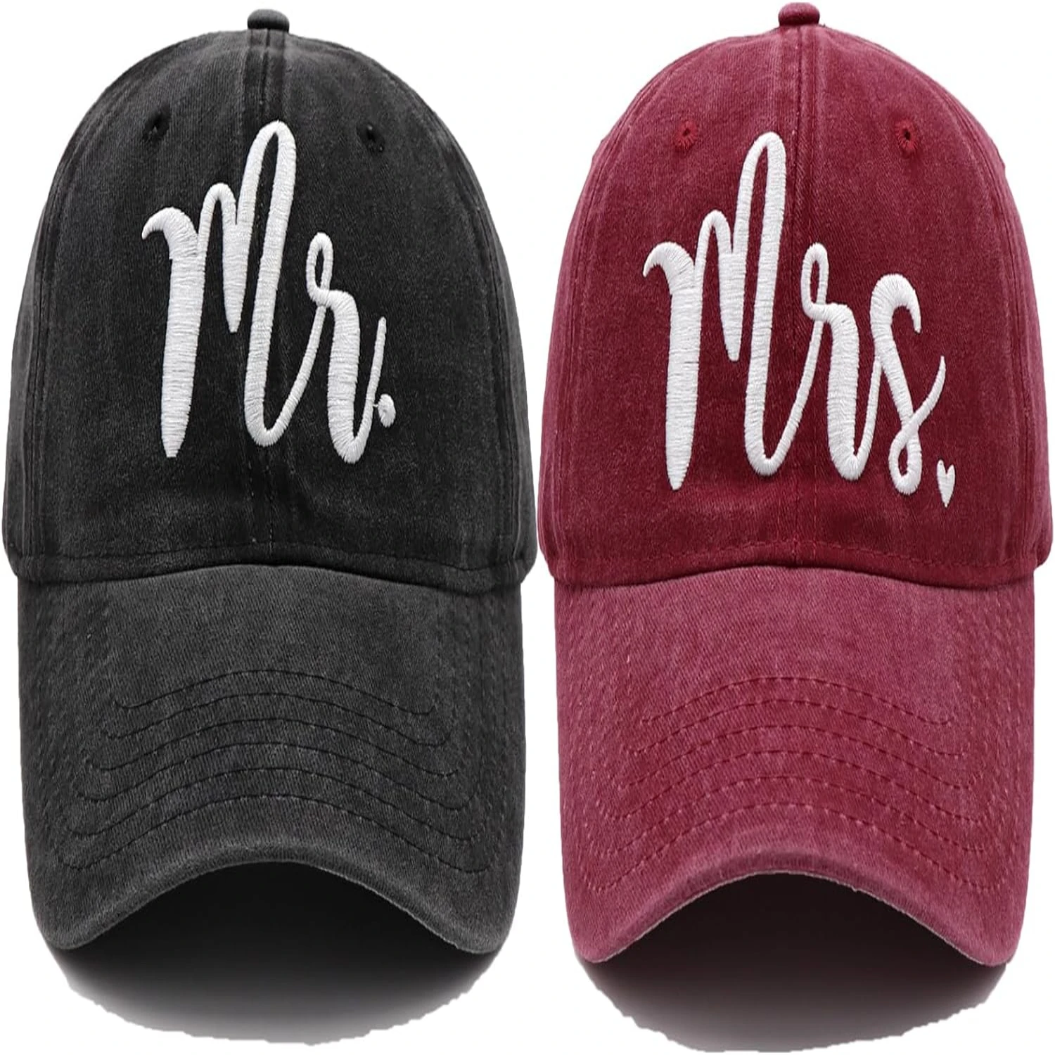 

Elegant and Stylish Mr and Mrs EST 2024 Embroidered Hats for Men and Women - Matching Baseball Caps Set - Unique Wedding Gifts f