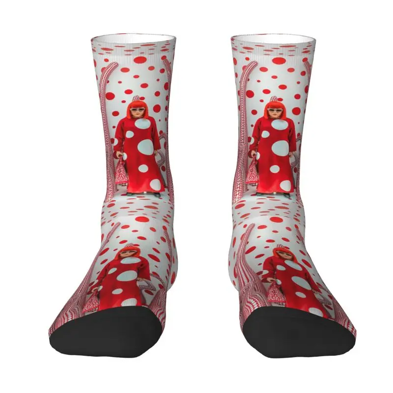 

Fashion Yayoi Kusama Art Socks Women Men Warm 3D Printed Abstract Pumpkin Printing Football Sports Socks