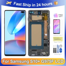 S10 Plus 6.4''For Samsung Tested S10+ G975F G975U G975W G975 LCD Display Touch Screen Digitizer Assembly Replacement