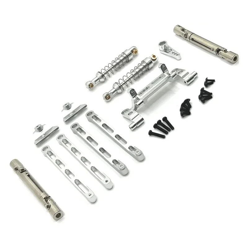 Metal Silver Upgrade, Front and Rear Assemblies, Kit, for MN Model 1/12 MN82 LC79 MN78 Red RC Car Parts