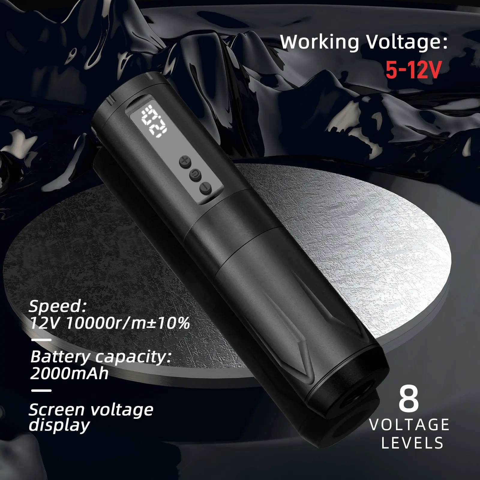 ماكينة رسم الوشم التجميلي اللاسلكية مجموعة أقلام حبر الوشم مع إبر خرطوشة الوشم 3RL 5RL 7RM 9RM ماكياج دائم احترافي