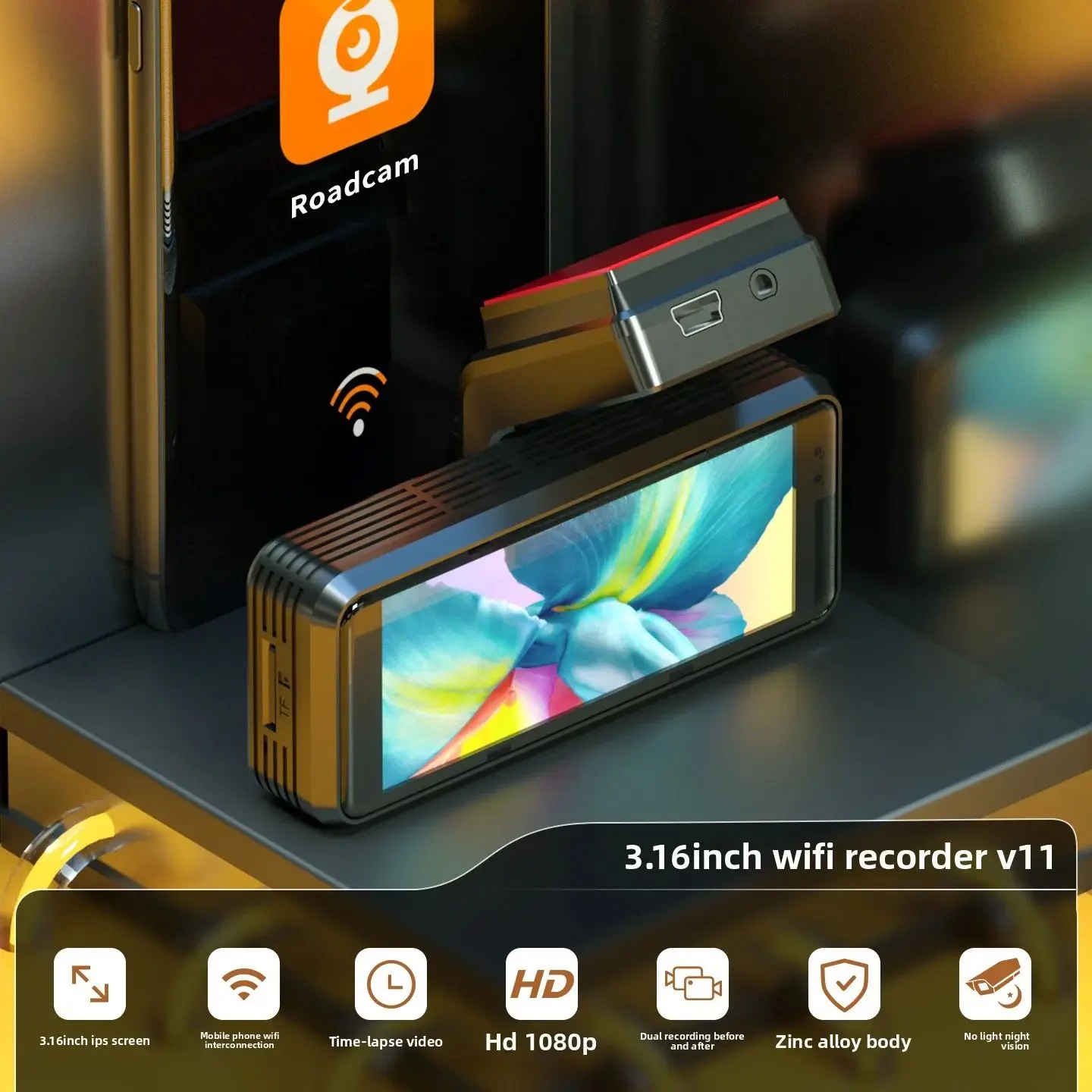 3.16-Inch Wifi Dash… - image