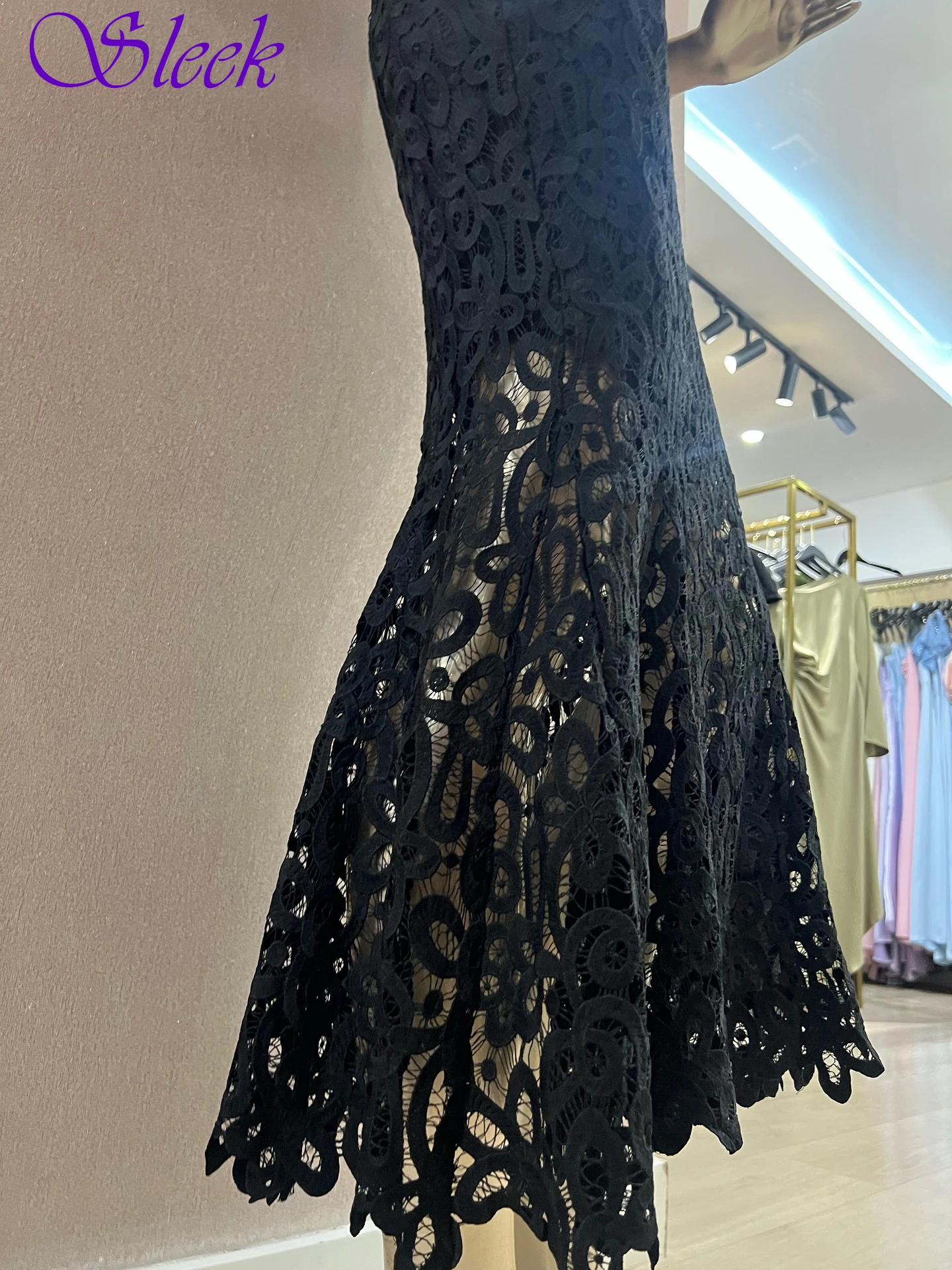 تخصيص حورية البحر ذوي الياقات العالية فستان سهرة رسمي أنيق حديث عالي الجودة فساتين المشاهير موضة فستان حفلة موسيقية دقيق