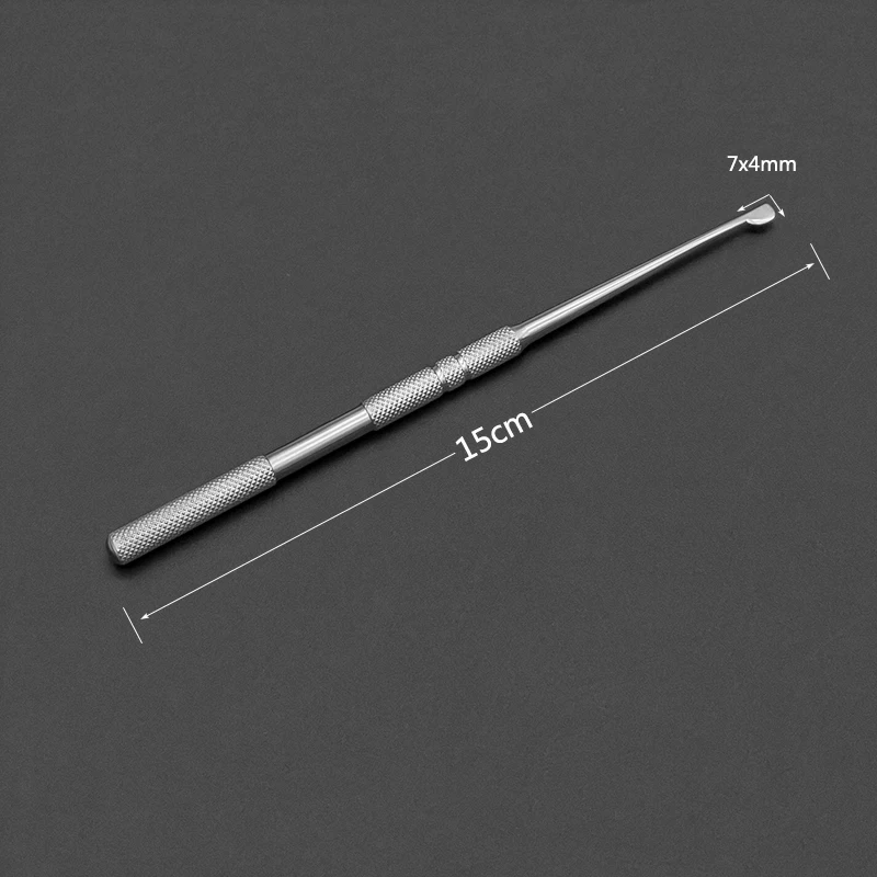 Couteau de type D à tête simple et double en acier inoxydable, instrument de raclage du nez, séparateur de septum nasal