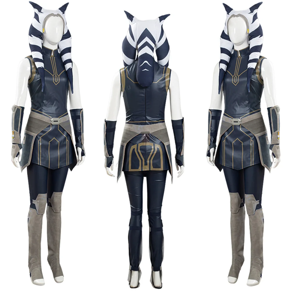 Asoka Cosplay Role Play Cartoon Space Battle Costume Adult Women Roleplay Fantasia Outfits Fantasy Fancy Dress Up Party Clothes