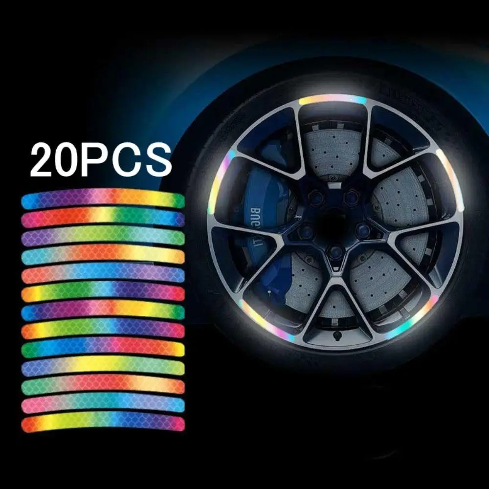 

20 Pcs/Set Reflective Sticker for Mountain Bike Tire Reflective Strip for Motorcycle Rim