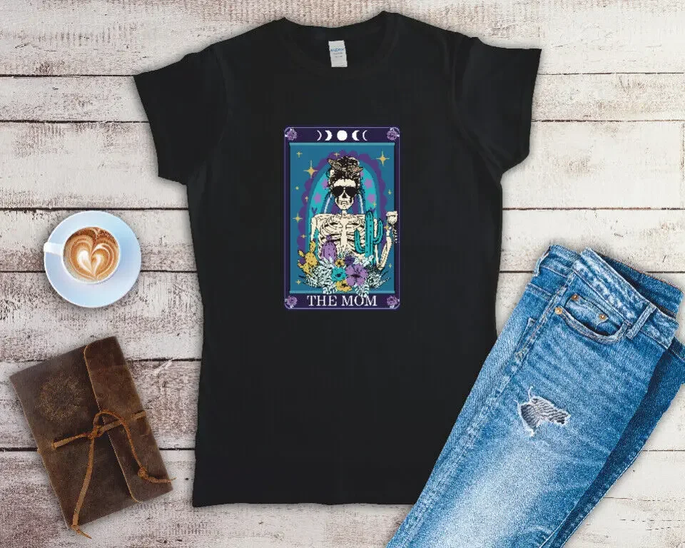 The Mom Funny Tarot Card Ladies Fitted T Shirt Sizes Small-2XL Mothers Day