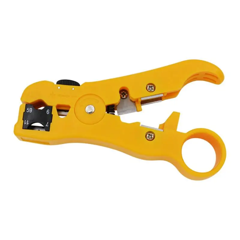 Cable Stripping Tool Precise Cutting Cable Wire Strippers Multifunctional Accurate & Fast Prepping Tool For Network & Coaxial