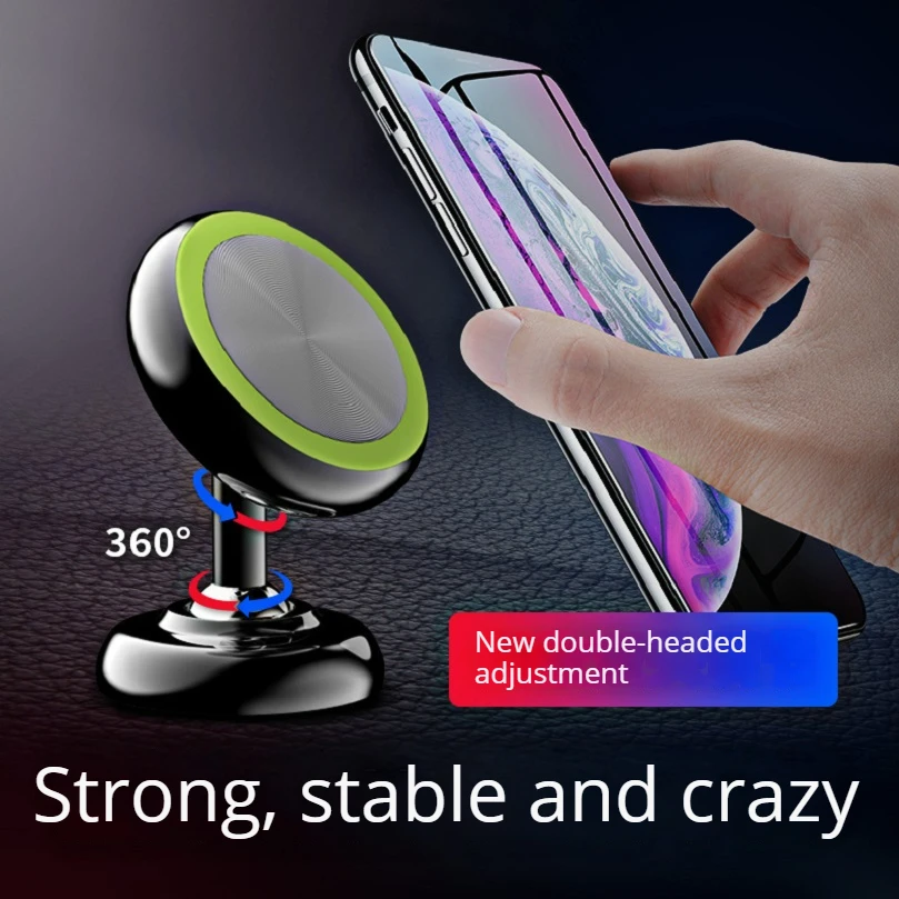 

Car Navigation Support Paste Type Magnetic Suction Aluminum Alloy High-grade Luminous Mobile Phone Frame