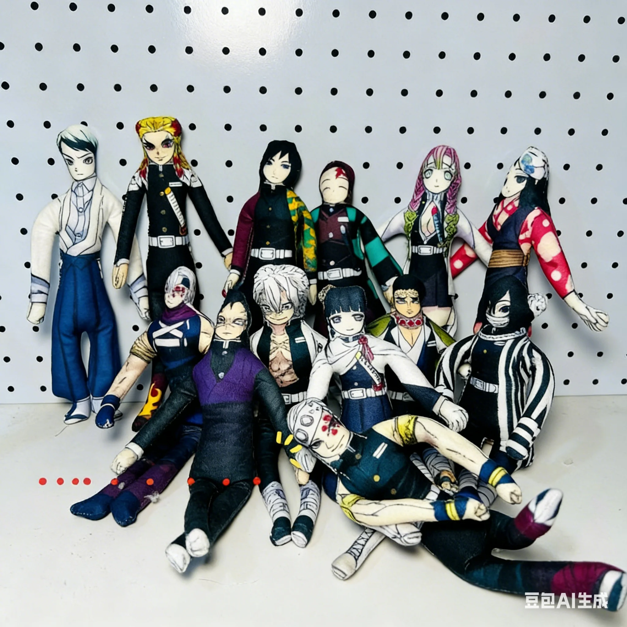 

28cm Customized Demon Slayer Kimetsu No Yaiba Stuffed Doll Separate Movable Limbs Skeleton Action Figure Plush Mouse Room Decor