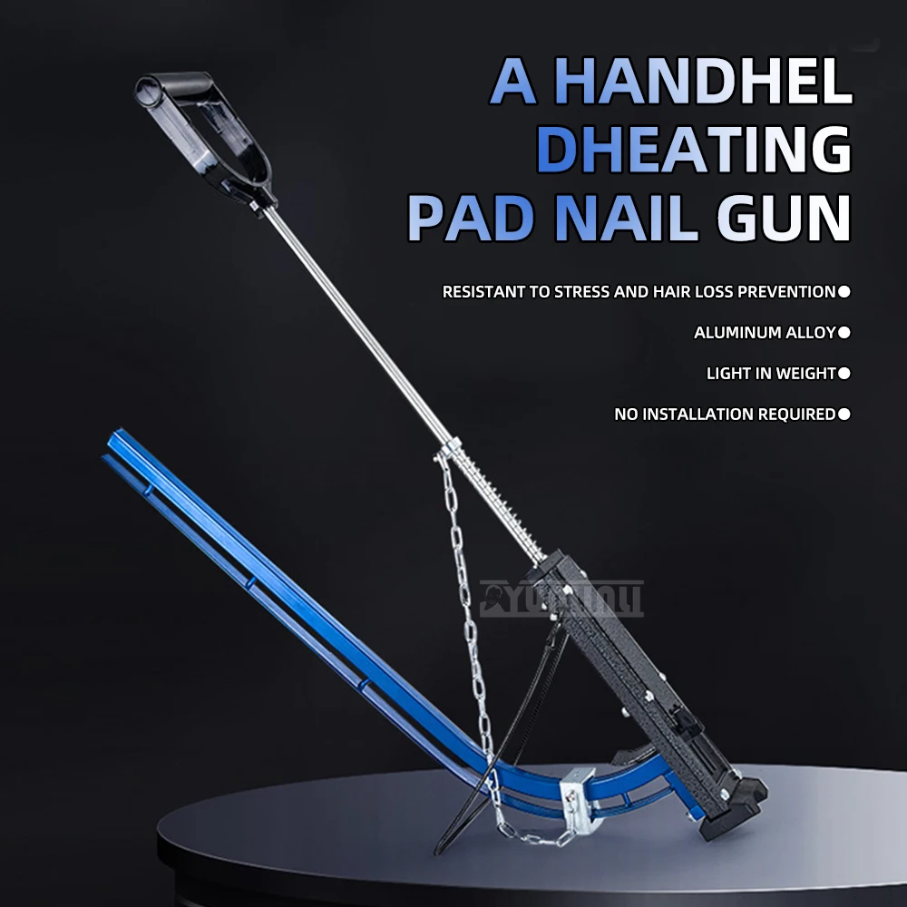 Pistolet à ongles portatif pour chauffage par le sol, 20 rangées, en alliage d'aluminium, porte-carte de poinçonnage, plaque à ongles, outil de tuyau pour l'amélioration de l'habitat
