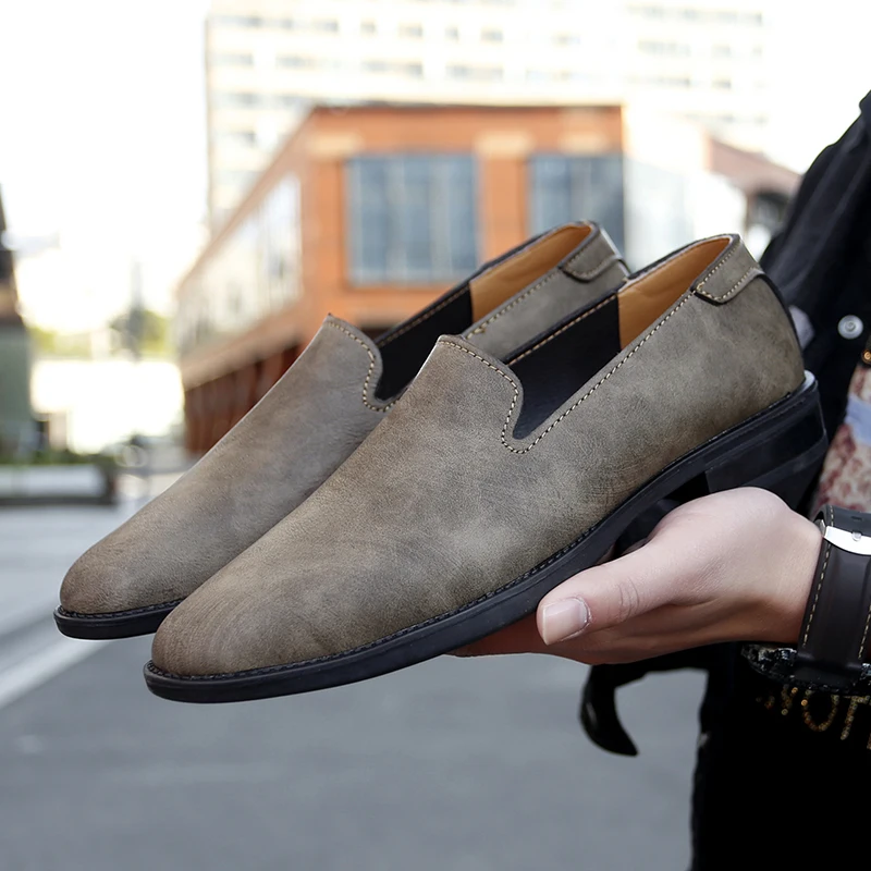 

Новые летние повседневные мужские лоферы, деловые минималистичные легкие роскошные удобные мужские туфли больших размеров (36-48), обувь для ленивых