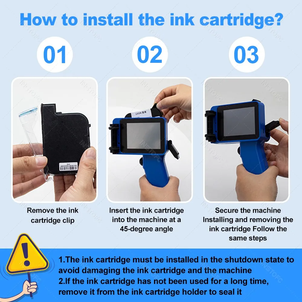  Mini Portable Inkjet Printer 2-12.7mm Height Printing for Plastic Wood Fabric Text Label Batch Number Logo Date Coding Machine