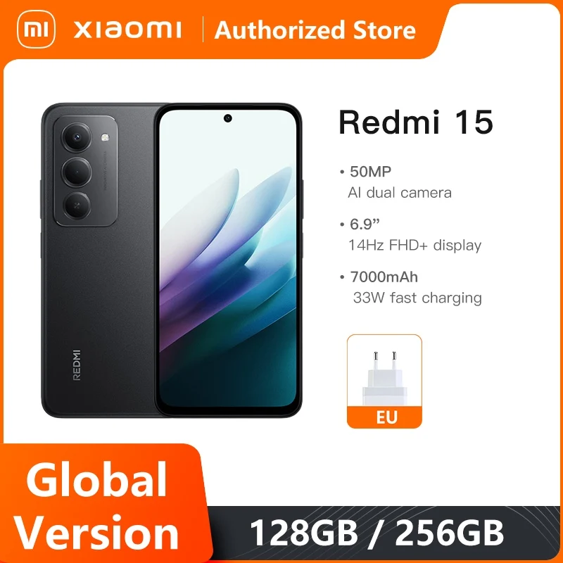 �y�Z�[�����zXiaomi Redmi 15 �O���[�o���� �X�}�[�g�t�H�� 6.9�C���` �ő�144Hz 50MP 7000mAh 33W�}���[�d IP64 Snapdragon R   685���o�C���v���b�g�t�H�[��